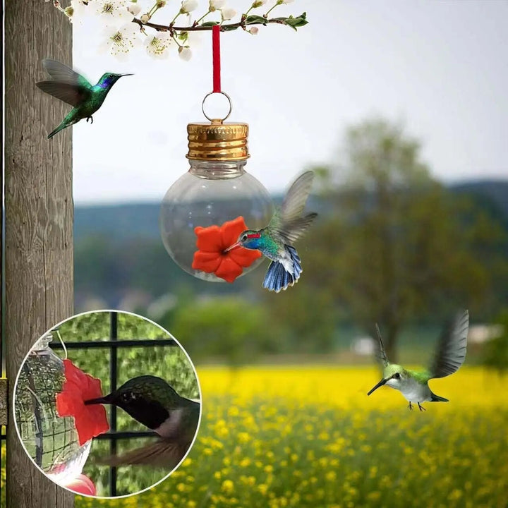 Hummingbird Feeder with Flower Feeding Ports